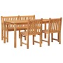 Juego de comedor para jardín 4 piezas madera maciza de teca de vidaXL, Conjuntos de jardín - Ref: Foro24-3157157, Precio: 727...