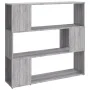 Sonoma gray shelving/space divider 100x24x94 cm by vidaXL, Bookcases and shelves - Ref: Foro24-826648, Price: 53,30 €, Discou...