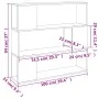 Sonoma gray shelving/space divider 100x24x94 cm by vidaXL, Bookcases and shelves - Ref: Foro24-826648, Price: 53,30 €, Discou...