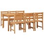 Juego de comedor de jardín 7 piezas madera maciza de teca de vidaXL, Conjuntos de jardín - Ref: Foro24-3157189, Precio: 765,4...