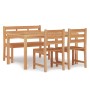 Juego de comedor para jardín 4 piezas madera maciza de teca de vidaXL, Conjuntos de jardín - Ref: Foro24-3157197, Precio: 598...