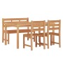 Juego de comedor para jardín 4 piezas madera maciza de teca de vidaXL, Conjuntos de jardín - Ref: Foro24-3157197, Precio: 598...