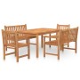Juego de comedor para jardín 5 piezas madera maciza de teca de vidaXL, Conjuntos de jardín - Ref: Foro24-3157167, Precio: 931...