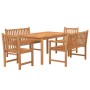 Juego de comedor para jardín 5 piezas madera maciza de teca de vidaXL, Conjuntos de jardín - Ref: Foro24-3157167, Precio: 931...