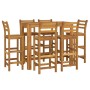 Mesa y taburetes altos de jardín 7 pzas madera maciza acacia de vidaXL, Conjuntos de jardín - Ref: Foro24-3154397, Precio: 61...