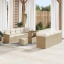 Conjunto de sofás de jardín 11 pcs Beige ratán sintético en Sofás de exterior | Comprar online en Foru.es