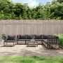 Juego de muebles de jardín 9 pzas y cojines ratán PE antracita de vidaXL, Sofás de exterior - Ref: Foro24-3186811, Precio: 78...