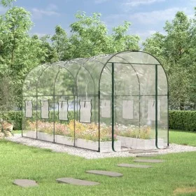 Invernadero PVC acero pintado polvo transparente 160x400x190cm de vidaXL, Invernaderos - Ref: Foro24-317247, Precio: 106,30 €...