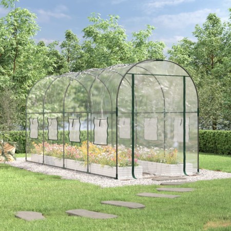 Invernadero PVC acero pintado polvo transparente 160x400x190cm de vidaXL, Invernaderos - Ref: Foro24-317247, Precio: 109,03 €...
