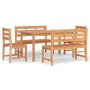 Juego de comedor para jardín 5 piezas madera maciza de teca de vidaXL, Conjuntos de jardín - Ref: Foro24-3157195, Precio: 762...
