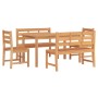 Juego de comedor para jardín 5 piezas madera maciza de teca de vidaXL, Conjuntos de jardín - Ref: Foro24-3157195, Precio: 762...