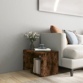 Mesa auxiliar madera contrachapada roble ahumado 59x36x38 cm de vidaXL, Mesas auxiliares - Ref: Foro24-826632, Precio: 30,49 ...