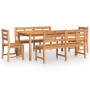 Juego de comedor para jardín 5 piezas madera maciza de teca de vidaXL, Conjuntos de jardín - Ref: Foro24-3157201, Precio: 880...