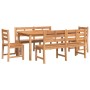 Juego de comedor para jardín 5 piezas madera maciza de teca de vidaXL, Conjuntos de jardín - Ref: Foro24-3157201, Precio: 880...