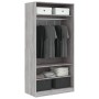Armario de madera contrachapada gris Sonoma 100x50x200 cm de vidaXL, Armarios roperos - Ref: Foro24-826615, Precio: 187,67 €,...