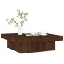 Mesa de centro de madera contrachapada roble marrón 90x90x28 cm de vidaXL, Mesas de centro - Ref: Foro24-826637, Precio: 81,7...