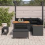 Conjunto de sofás de jardín 8 pcs Negro ratán sintético en Sofás de exterior | Comprar online en Foru.es