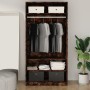 Armario madera contrachapada color roble ahumado 100x50x200 cm de vidaXL, Armarios roperos - Ref: Foro24-826614, Precio: 182,...
