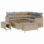 Conjunto de sofás de jardín 8 pcs Beige ratán sintético en Sofás de exterior | Comprar online en Foru.es