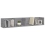 Estante de pared para CD madera contrachapada gris 100x18x18 cm de vidaXL, Estantes y estanterías - Ref: Foro24-826618, Preci...
