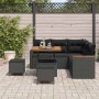 Conjunto de sofás de jardín 8 pcs Negro ratán sintético en Sofás de exterior | Comprar online en Foru.es