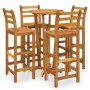 Mesa y taburetes altos de jardín 5 pzas madera maciza acacia de vidaXL, Conjuntos de jardín - Ref: Foro24-3154383, Precio: 36...