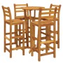 Mesa y taburetes altos de jardín 5 pzas madera maciza acacia de vidaXL, Conjuntos de jardín - Ref: Foro24-3154383, Precio: 36...