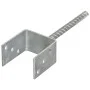 Fence anchors 6 pcs silver galvanized steel 9x6x30 cm by vidaXL, Spikes for anchoring in the ground - Ref: Foro24-145316, Pri...