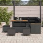 Conjunto de sofás de jardín 9 pcs Negro ratán sintético en Sofás de exterior | Comprar online en Foru.es