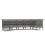 Set de muebles de jardín 7 pzas y cojines ratán sintético gris de vidaXL, Conjuntos de jardín - Ref: Foro24-3187550, Precio: ...