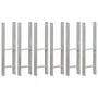 Fence anchors 6 pcs silver galvanized steel 14x6x60 cm by vidaXL, Spikes for anchoring in the ground - Ref: Foro24-145309, Pr...