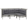 Set de muebles de jardín 7 pzas y cojines ratán sintético gris de vidaXL, Conjuntos de jardín - Ref: Foro24-3187550, Precio: ...