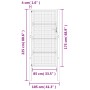 Puerta de jardín acero gris antracita 105x225 cm de vidaXL, Puertas de jardín - Ref: Foro24-154563, Precio: 270,17 €, Descuen...