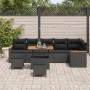 Conjunto de sofás de jardín 9 pcs Negro ratán sintético en Sofás de exterior | Comprar online en Foru.es