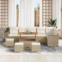 Conjunto de sofás de jardín 10 pcs Beige ratán sintético en Sofás de exterior | Comprar online en Foru.es