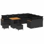 Conjunto de sofás de jardín 12 pcs Negro ratán sintético en Sofás de exterior | Comprar online en Foru.es