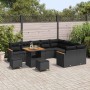 Conjunto de sofás de jardín 12 pcs Negro ratán sintético en Sofás de exterior | Comprar online en Foru.es