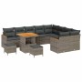 Conjunto de sofás de jardín 12 pcs Gris ratán sintético en Sofás de exterior | Comprar online en Foru.es