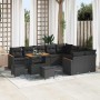 Conjunto de sofás de jardín 12 pcs Negro ratán sintético en Sofás de exterior | Comprar online en Foru.es