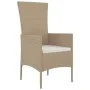 Set comedor de jardín 7 pzas con cojines ratán sintético beige de vidaXL, Conjuntos de jardín - Ref: Foro24-3157563, Precio: ...