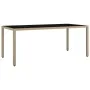 Set comedor de jardín 7 pzas con cojines ratán sintético beige de vidaXL, Conjuntos de jardín - Ref: Foro24-3157563, Precio: ...