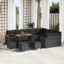 Conjunto de sofás de jardín 13 pcs Negro ratán sintético en Sofás de exterior | Comprar online en Foru.es