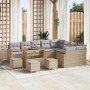 Conjunto de sofás de jardín 13 pcs Beige ratán sintético en Sofás de exterior | Comprar online en Foru.es