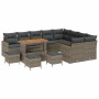 Conjunto de sofás de jardín 13 pcs Gris ratán sintético en Sofás de exterior | Comprar online en Foru.es