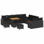 Conjunto de sofás de jardín 13 pcs Negro ratán sintético en Sofás de exterior | Comprar online en Foru.es