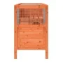 Conejera de madera maciza de pino marrón 103x44x69,5 cm de vidaXL, Jaulas y habitáculos para animales pequeños - Ref: Foro24-...