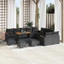 Conjunto de sofás de jardín 14 pcs Negro ratán sintético en Sofás de exterior | Comprar online en Foru.es