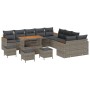 Conjunto de sofás de jardín 14 pcs Gris ratán sintético en Sofás de exterior | Comprar online en Foru.es
