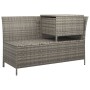 Set de muebles de jardín 3 pzas y cojines ratán sintético gris de vidaXL, Conjuntos de jardín - Ref: Foro24-319693, Precio: 3...