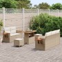 Conjunto de sofás de jardín con cojín 8 pcs Beige y Crema en Sofás de exterior | Comprar online en Foru.es